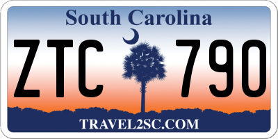 SC license plate ZTC790