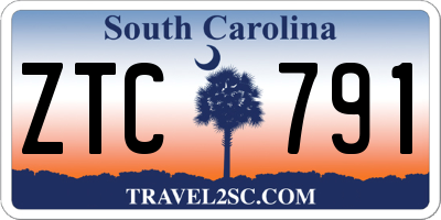 SC license plate ZTC791