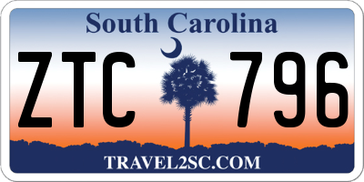 SC license plate ZTC796