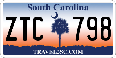 SC license plate ZTC798