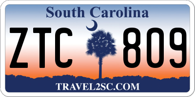 SC license plate ZTC809