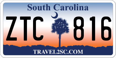 SC license plate ZTC816