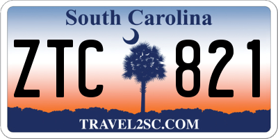 SC license plate ZTC821