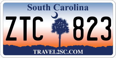 SC license plate ZTC823