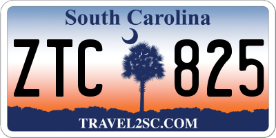 SC license plate ZTC825