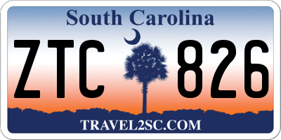 SC license plate ZTC826