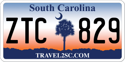 SC license plate ZTC829