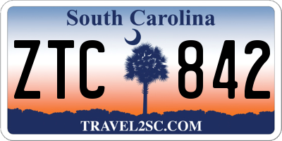 SC license plate ZTC842