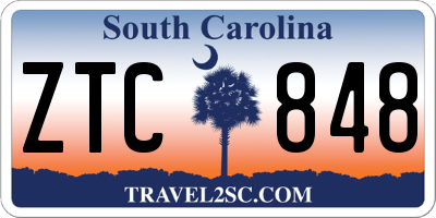 SC license plate ZTC848