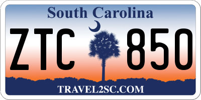 SC license plate ZTC850