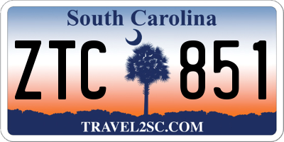 SC license plate ZTC851