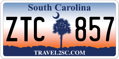 SC license plate ZTC857