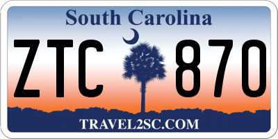SC license plate ZTC870