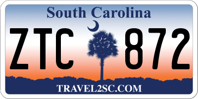 SC license plate ZTC872