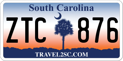 SC license plate ZTC876