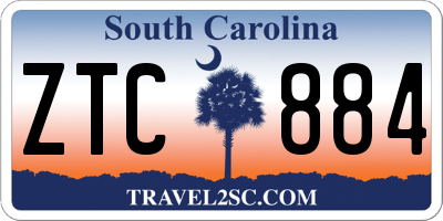 SC license plate ZTC884