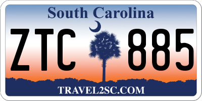 SC license plate ZTC885
