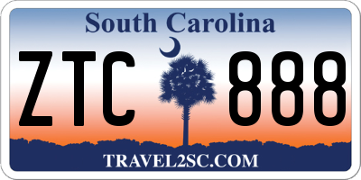 SC license plate ZTC888