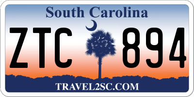 SC license plate ZTC894