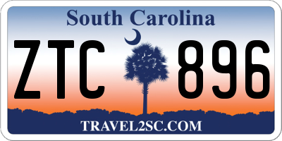 SC license plate ZTC896