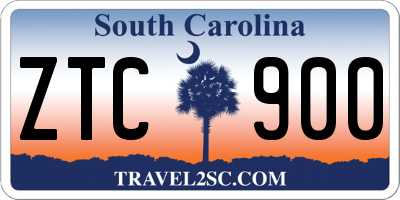 SC license plate ZTC900