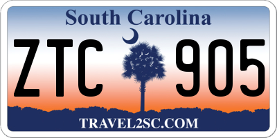 SC license plate ZTC905