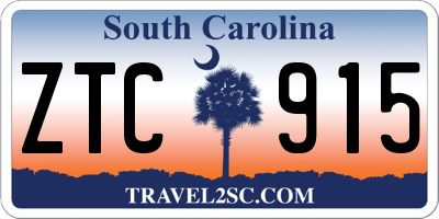 SC license plate ZTC915