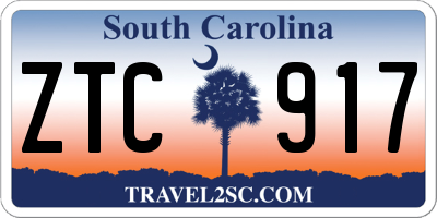 SC license plate ZTC917