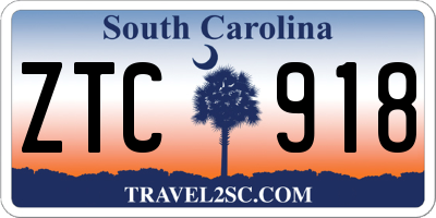 SC license plate ZTC918