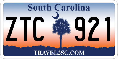 SC license plate ZTC921
