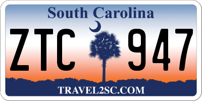 SC license plate ZTC947