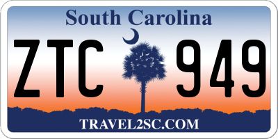 SC license plate ZTC949