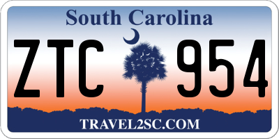 SC license plate ZTC954