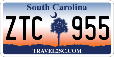 SC license plate ZTC955