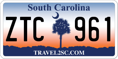 SC license plate ZTC961