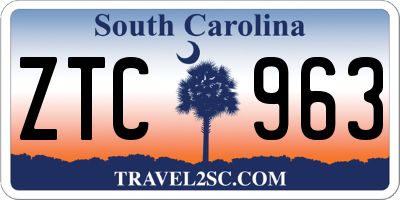 SC license plate ZTC963