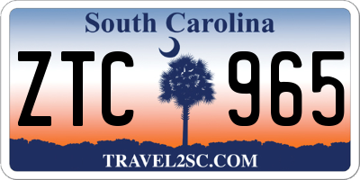 SC license plate ZTC965