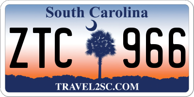 SC license plate ZTC966