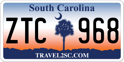 SC license plate ZTC968