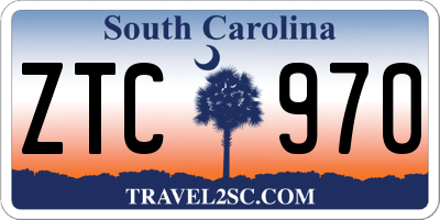 SC license plate ZTC970