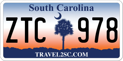 SC license plate ZTC978