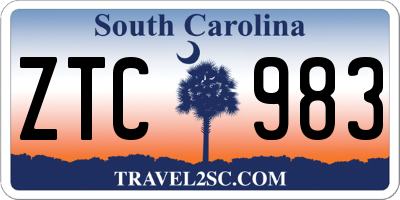 SC license plate ZTC983