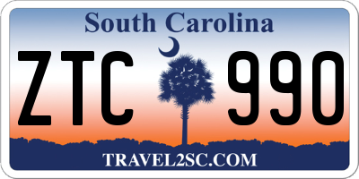 SC license plate ZTC990
