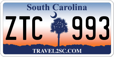 SC license plate ZTC993