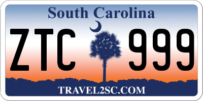 SC license plate ZTC999