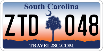 SC license plate ZTD048