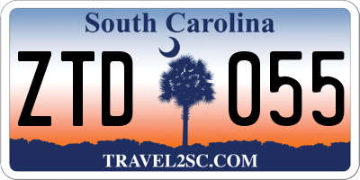SC license plate ZTD055
