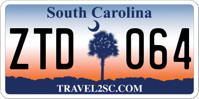 SC license plate ZTD064