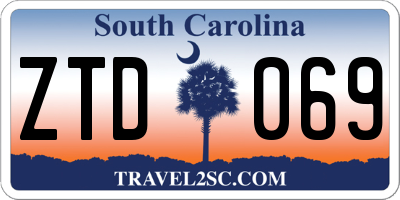 SC license plate ZTD069