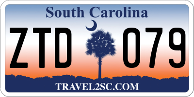 SC license plate ZTD079